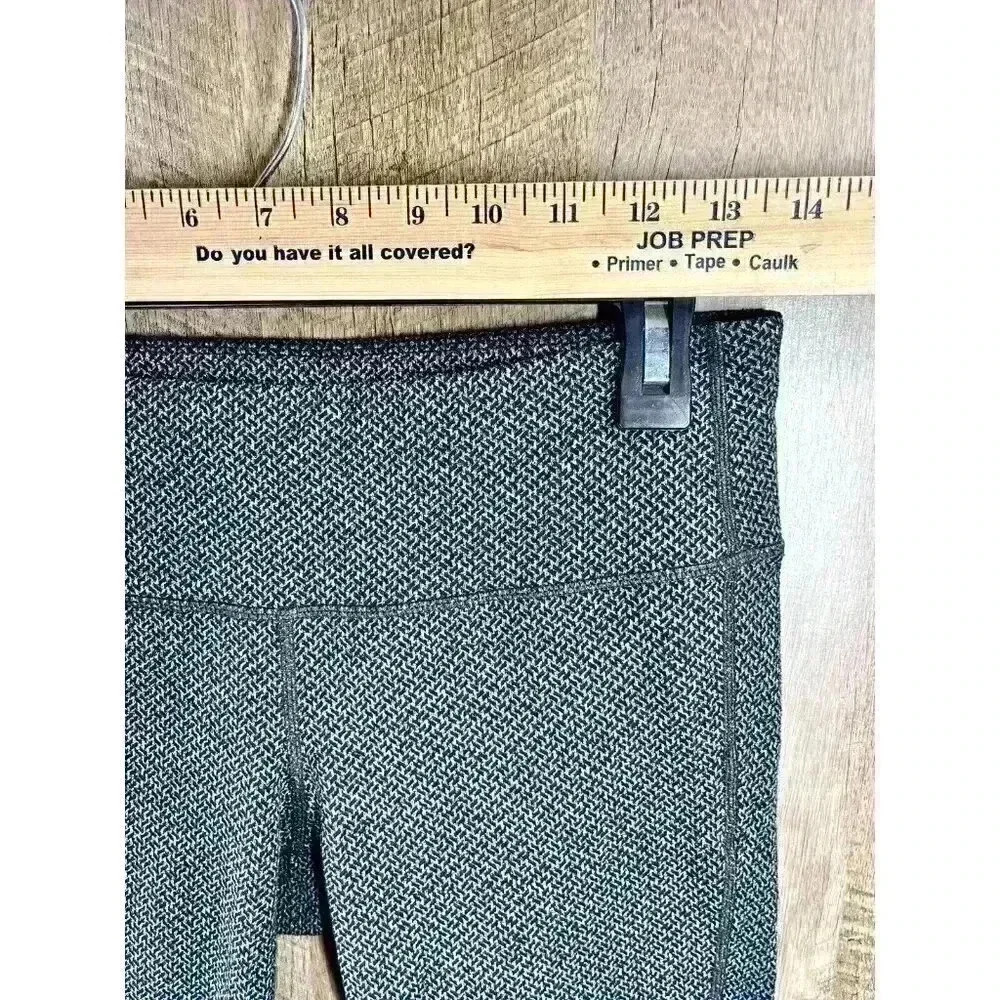 Athleta Sz Small Chaturanga Legging Herringbone Yoga Textured Gray Cropped - Picture 8 of 10